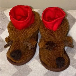 Baby reindeer booties